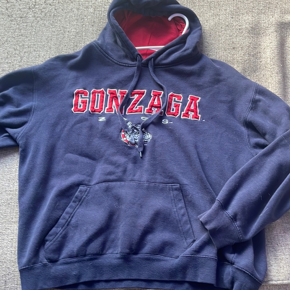 gonzaga hoddie blue and red